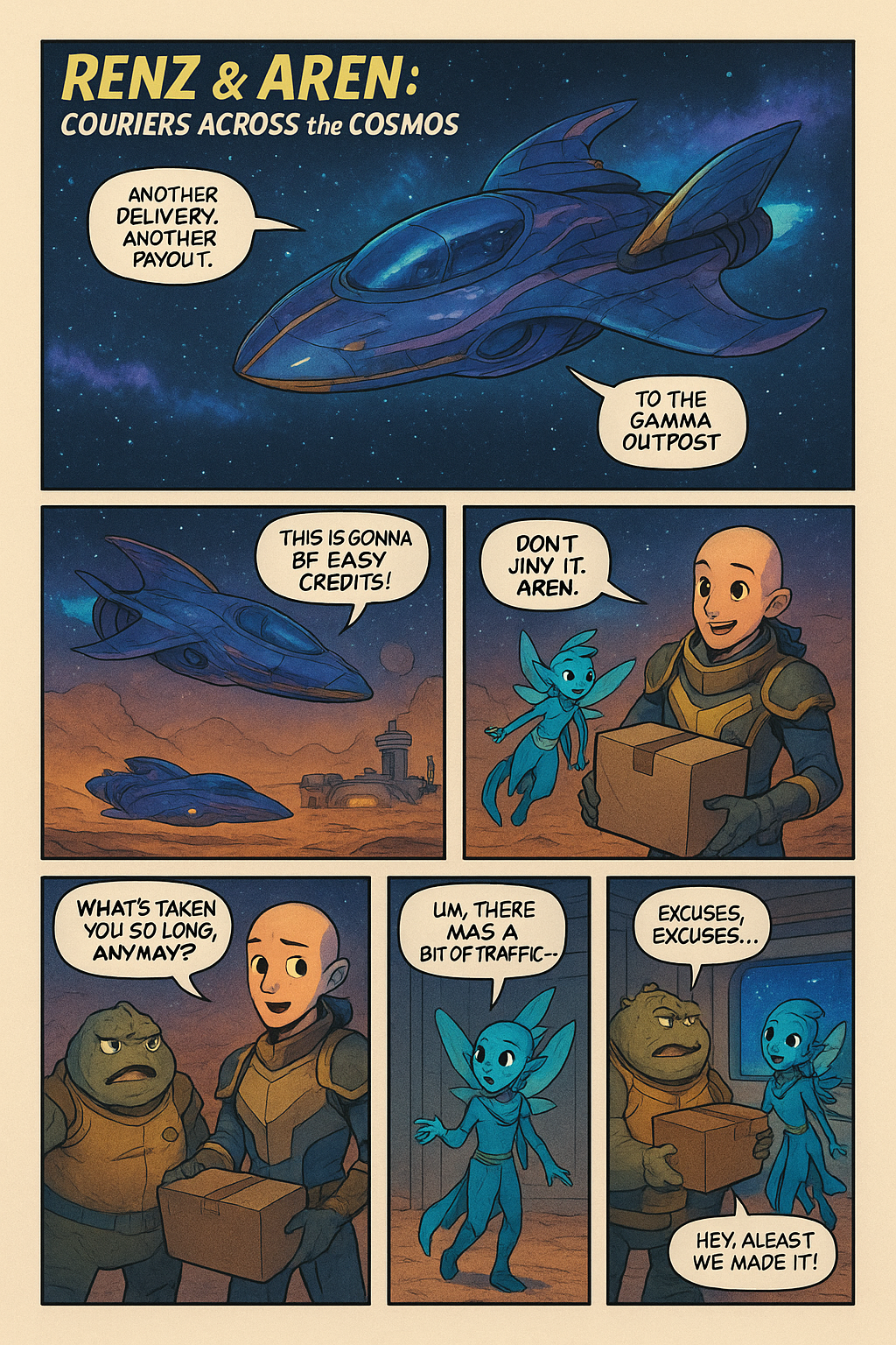 Renz & Aren — Couriers Across the Cosmos (Comic Script)