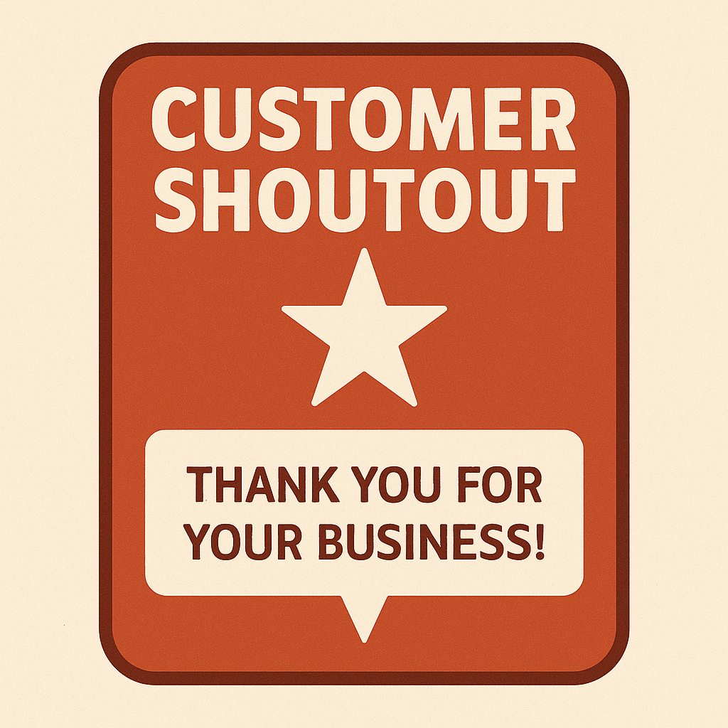 Customer Shoutout placeholder